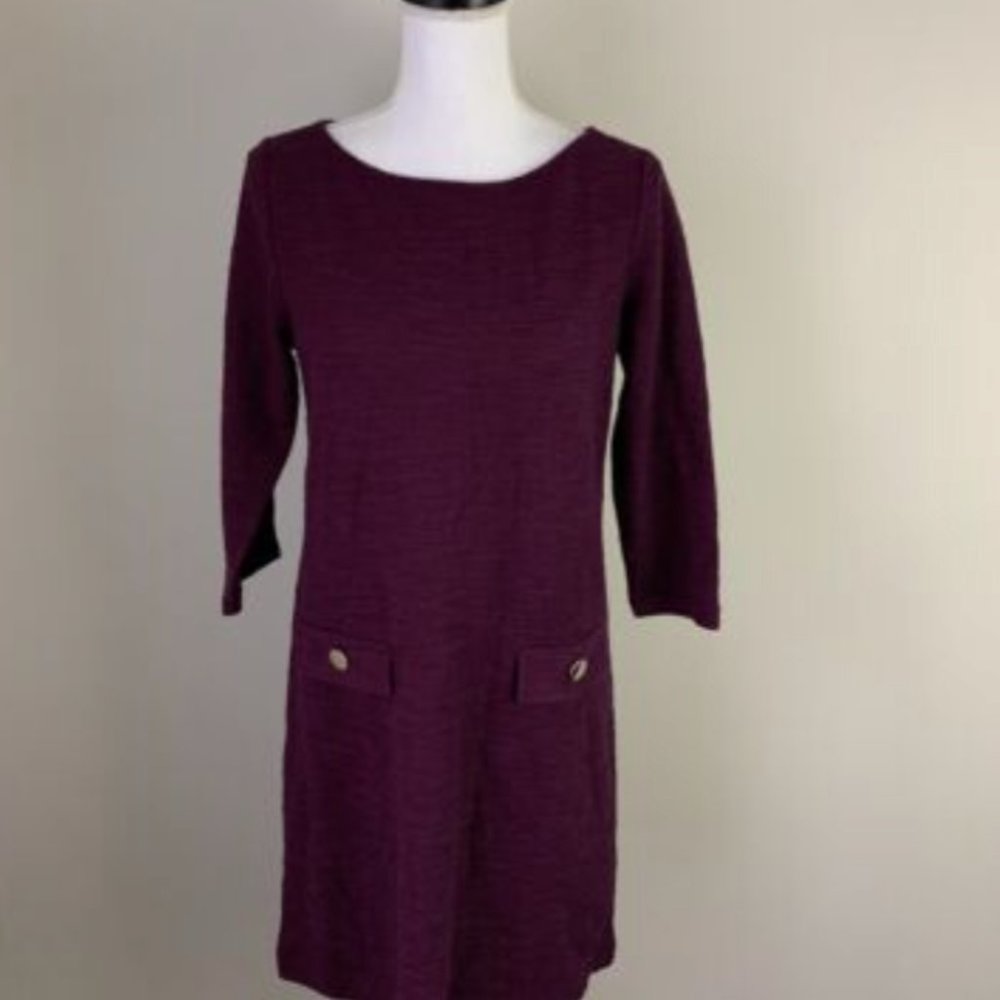 Ann Taylor Eggplant Shift Dress with Pockets